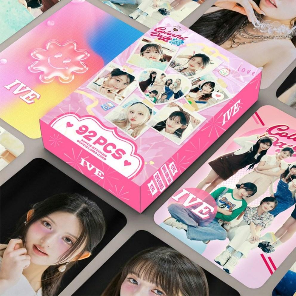 

92 стикера-фотокарточки Ive / 60 фотокарточек + 32 стикера