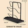 Space Aluminum Kitchen Pot Cover Rack, Table Top Shelf, Spoon, Cooking Shovel, Pot Shovel Rack, Collecting Rack