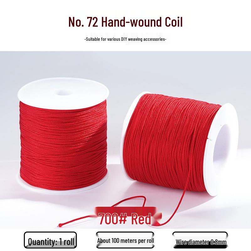 Multi-color No. 72 Handmade Braided Beading Cord Kit - Durable Knotting & Bracelet Material