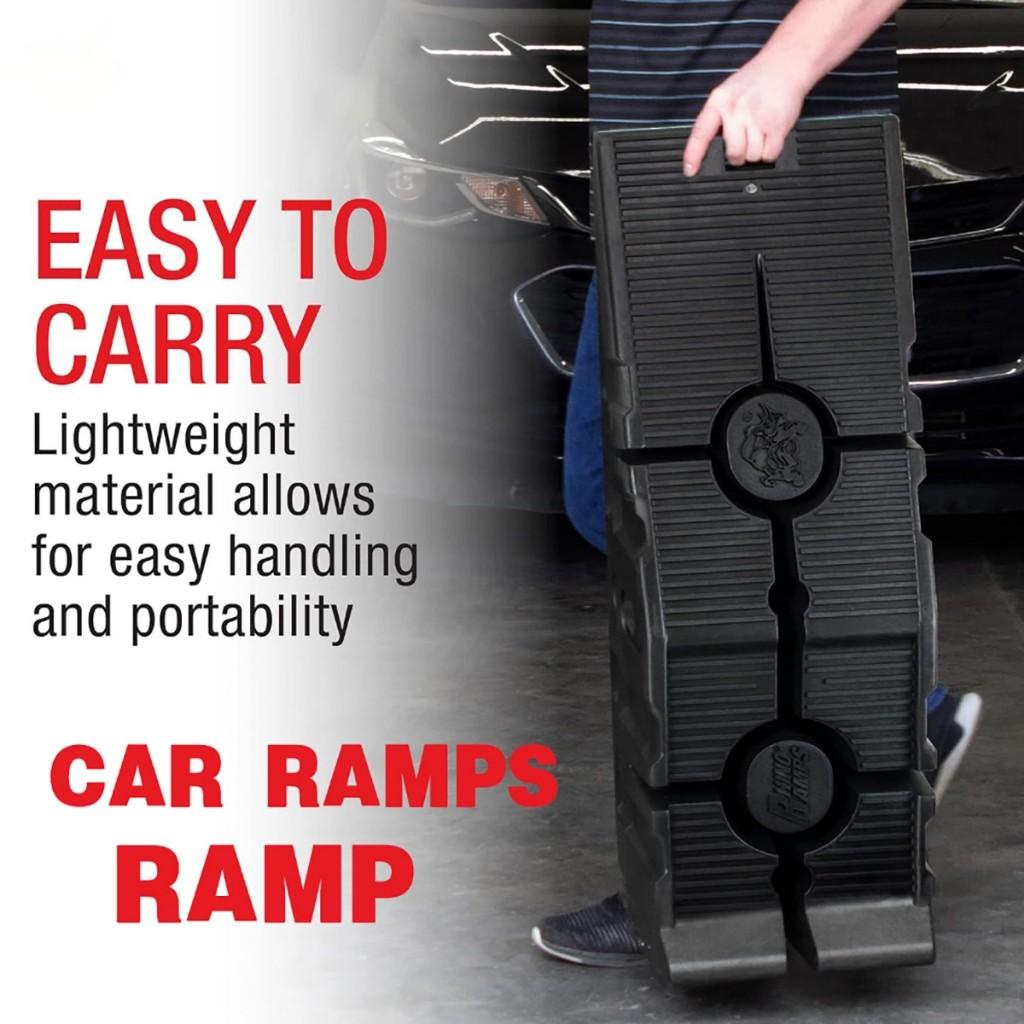 2pcs Car Ramps Heavy Duty Durable Plastic Car Ramp Car Vehicle Truck Threshold Ramp Kit Car Maintenance Ramp