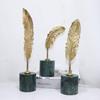 European Post-Modern Hotel Villa Leaf Art Desk Ornament - Light Luxury Home Decoration