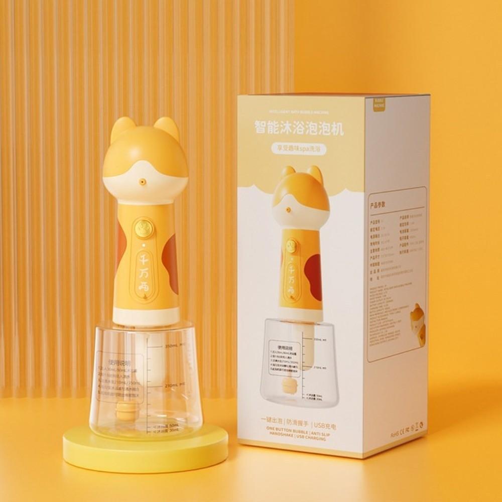 

Cute Cat Style Bathing Foam Machine USB Charging Multi-functional Soap Dispenser Small Size Pet Grooming Tool for Pet Cleaning