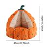 Semi Enclosed Cat Bed with Removable Cushion Easy Maintenance Accessories Adorable Multifunctional Soft Material Orange