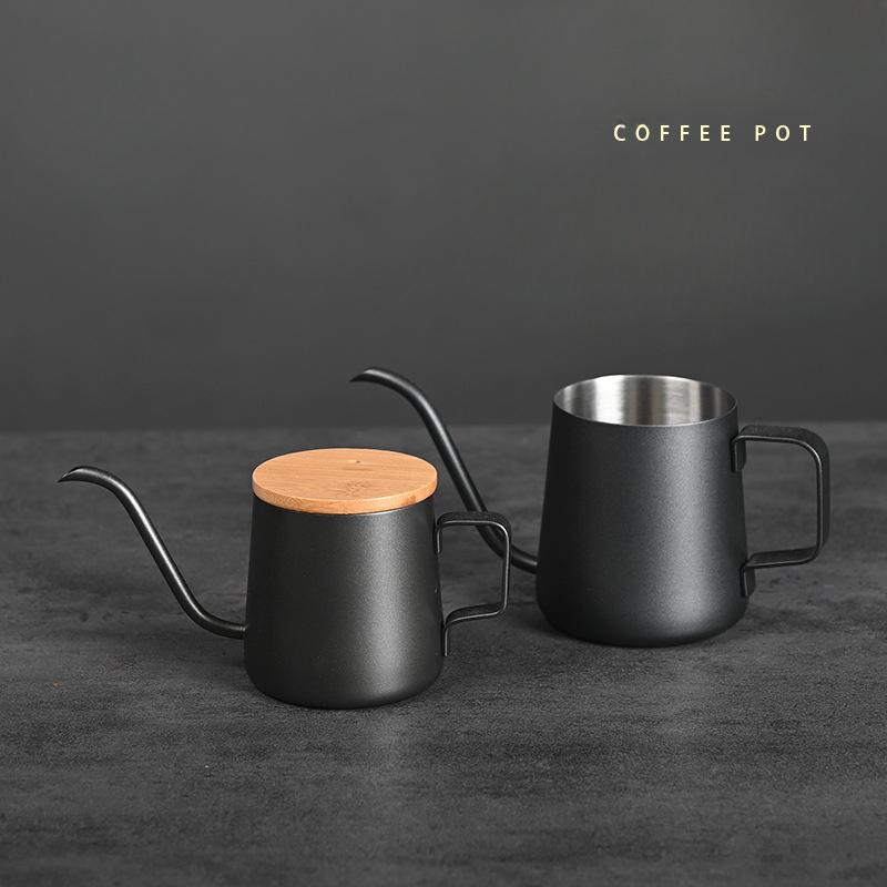 250ml 350ml Coffee Tea Pot Non-stick Coating Food Grade Stainless Steel Gooseneck Drip Kettle Swan Neck Thin Mouth
