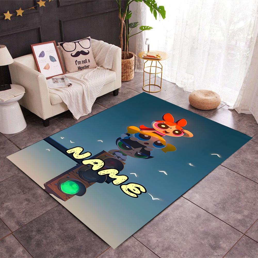 Looney Tunes: Name Frames Customize Text Floor Rug Office Rug Suitable for Dining Room Living Rooms Outdoor Kitchen Anti-slip Rug Office home decor