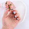 Glue Self Press On Fire Full Cover Nail Art Decorations Fake Nail Tips Manicure Short False Nails