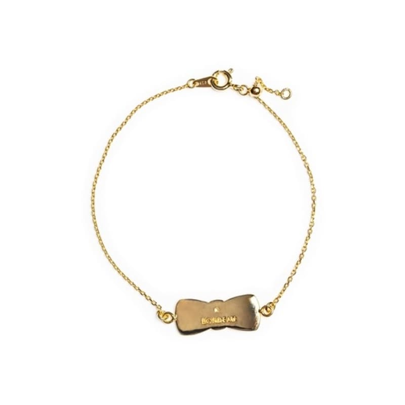 BONBEAU Morris pajarita colgante pulsera chapada en oro