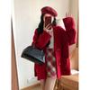 Women’s V-Neck Mid-Length Knit Cardigan - Loose Fit for Spring & Autumn