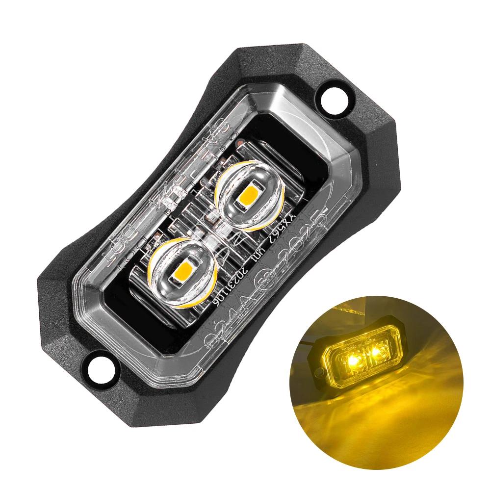 12v/24v Trailer Truck Side Marker Lights 2/4/6 LED Truck Grill Lights Position Lights Sealed Smoked Red LED Lights For Trucks