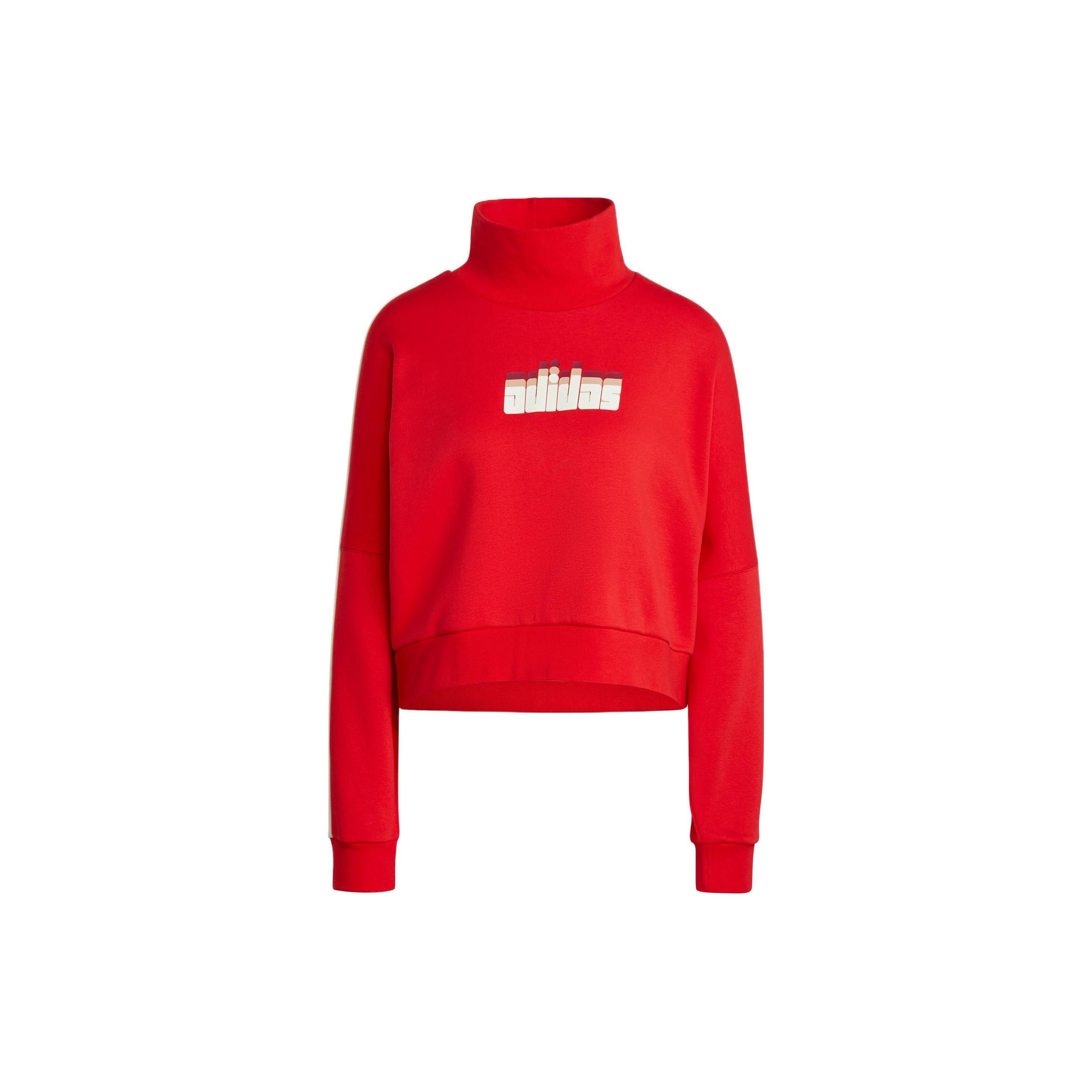 (WMNS) adidas Ski Chic Sweatshirt Asia Sizing  Red  Women s IA3931 L