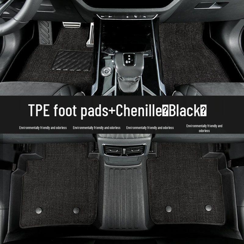 Galaxy E5 TPE Double-Layer Car Floor Mats: Driver, Passenger, and Rear Row Protection