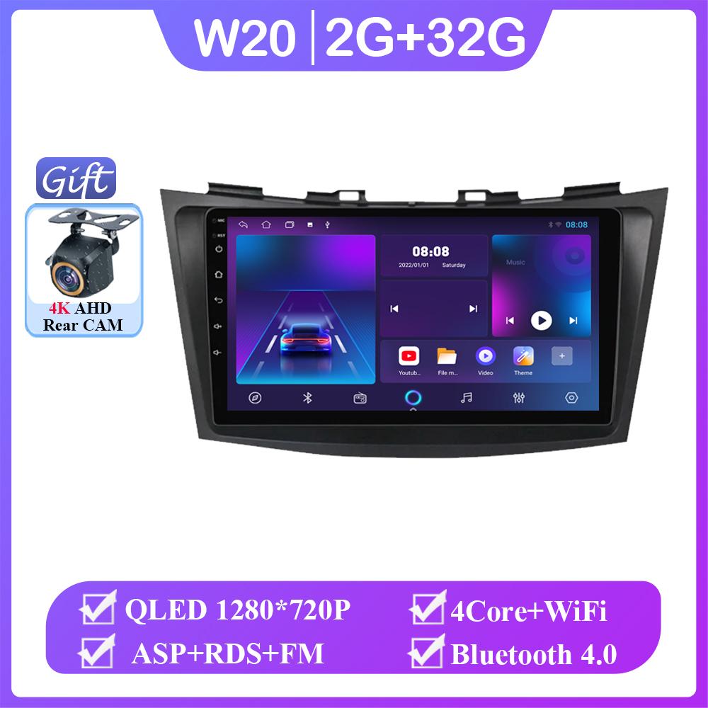 

9 Carplay Android Auto radio For Suzuki Swift 4 2011 2012 2013 2014 2015 2din Multimedia player 4G WIFI Stereo GPS navi Audio FM