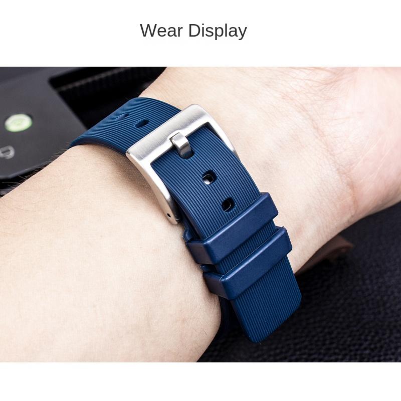 Weiches Gummi-Uhrenarmband Für Cartier Sandoz Santos 100 Silikon Herren Damen Uhrenarmband 20mm 23mm Edelstahl-Schnalle Zubehör