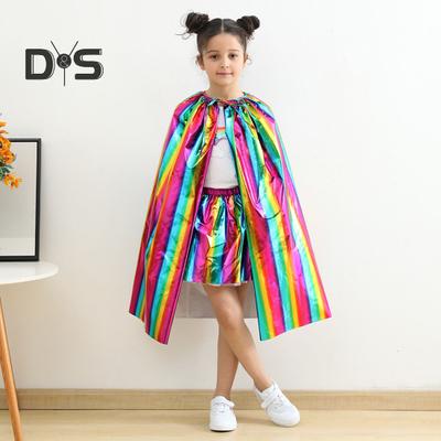 Rainbow Children's Cloak Stand Out At Halloween Parties with This DIY Costume Cosplay Cloak Halloween Supply