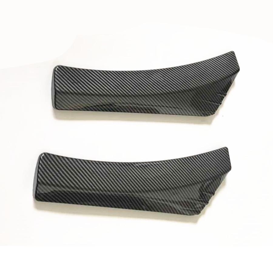 Pair ABS Glossy Carbon Fiber Look Rear Bumper Lip Splitter Protector Universal