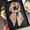 Plaid Pony Imitation Velvet Herringbone Pattern Cotton and Linen Small Square Scarf Silk Scarf Headscarf Shawl Sun Protection Scarf Women's Scarf