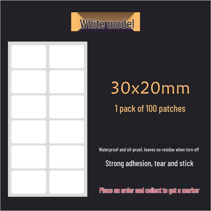 Waterproof Silver Label Stickers for Kitchen Storage and Seasoning Marking
