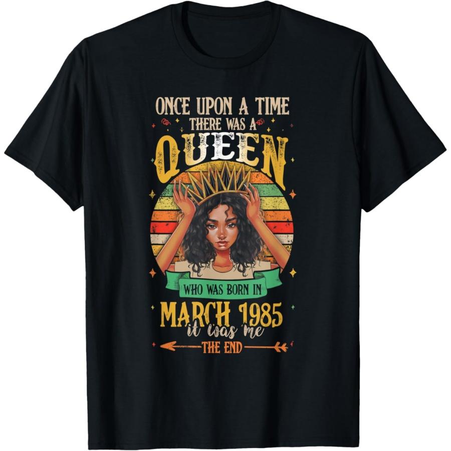 36 Years Old Birthday 36th Birthday Queen March 1985 T-Shirt S