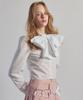 LILLILLY Ribbon Bow Tie Blouse_White