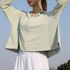 Veste à capuche de protection solaire pour femme, légère, manches longues, t-shirt solaire, fermeture éclair intégrale, veste athlétique avec poches pour la randonnée en extérieur