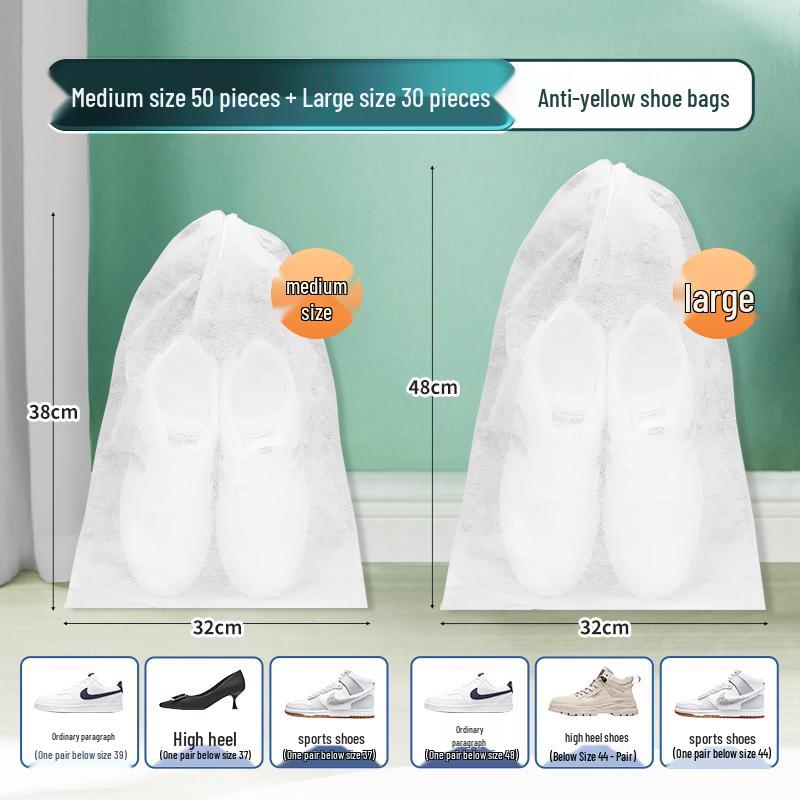 Shoe Drying & Storage Bag - Anti-Yellowing, Dustproof, Moisture-Proof Travel Cover for White Shoes