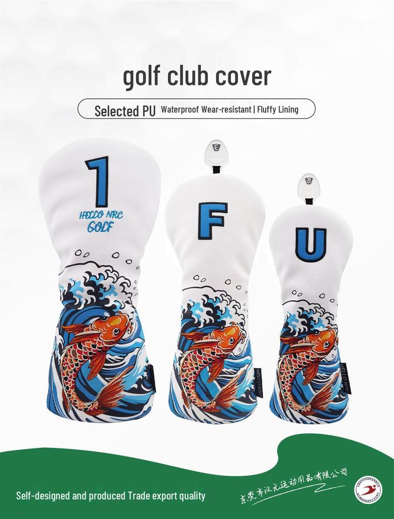 Koi Golf Club Headcover Set - Wood & Putter Covers for Adults