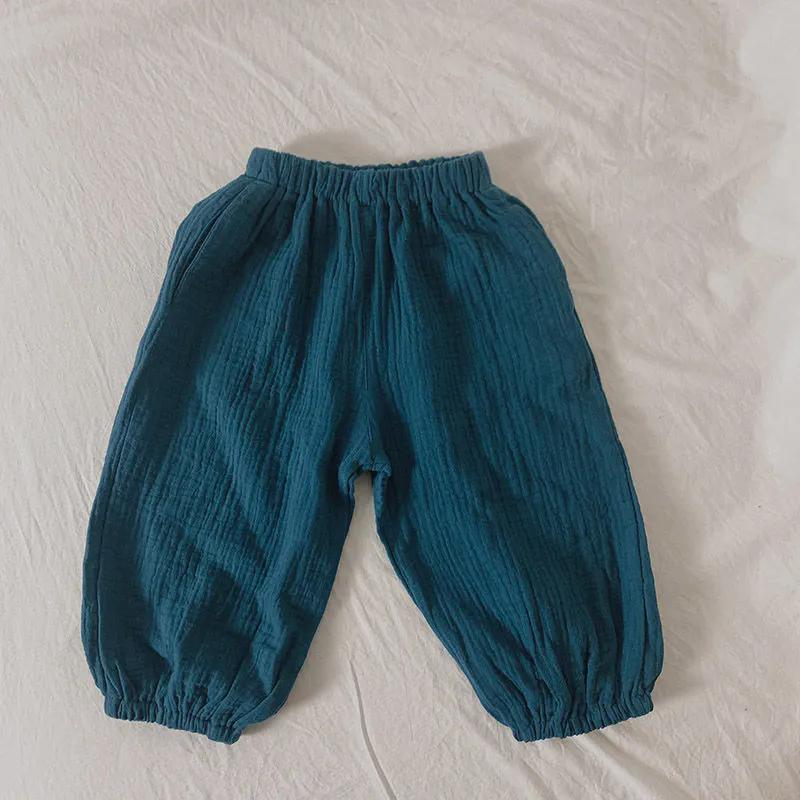 Kinderhose Sommer Jungen Mädchen Mückenschutzhose Leichte Hose mit Atmungsaktiv Falten Leggings Hose