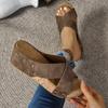 Mode Damen Hausschuhe 2024 Neue Sommer Schuhe Damen Zehenfrei Rom Hausschuhe Lässige Keilabsatz Plateau Sandalen Pantoletten Damen Zapatos De Mujer