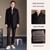 Antonio Men's Mid-Length Wool Blend Overcoat with Removable Down Liner