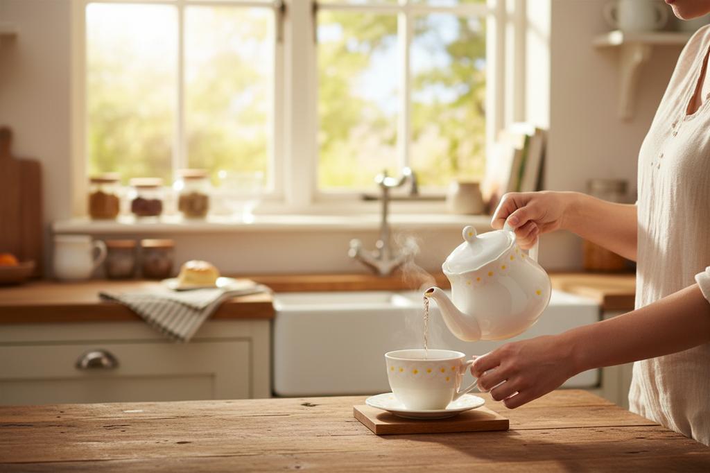 Ceramic Coffee And Tea Jug 0.8L Elegant And Functional Daisy Line