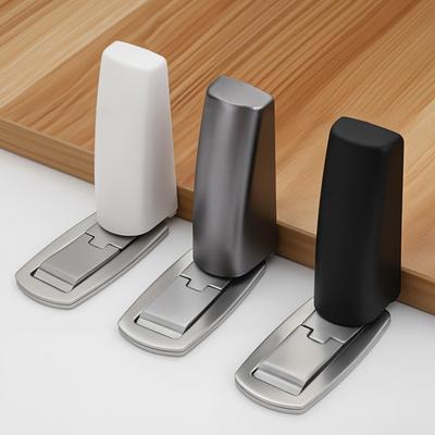 Non-Punch Door Stopper Automatic Floor DoorStop Furniture Fittings Black Grey White Stopper For Door Windproof Door Stops