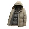Giacca imbottita di cotone calda e spessa autunnale e invernale con cappuccio, business casual per mezza età
