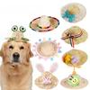 Pet Straw Hat Windmill Hat Dog Sun Hat Carnival Halloween Party Pet Hat
