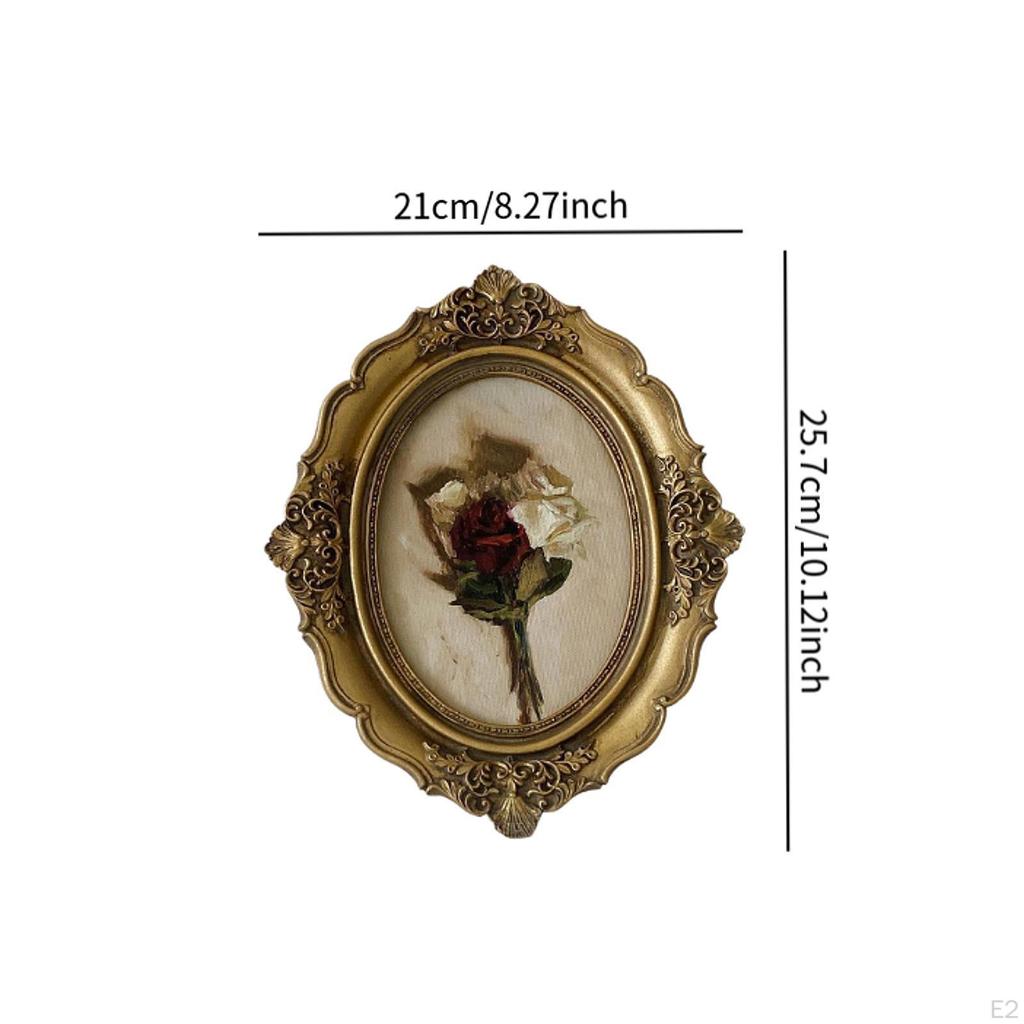 Antique Baroque Photo Frame, Modern Resin Picture Display Frame for Gallery Hallway Holiday