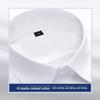 Men's Long-Sleeve White Shirts - Summer Anti-Wrinkle, Breathable, Sweat-Absorbent with Embroidered Logo