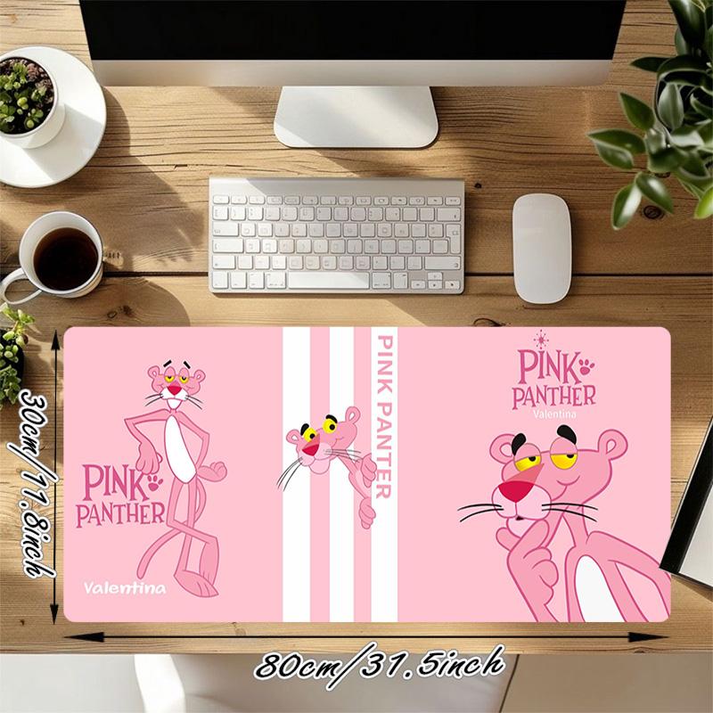 Pink Panther Xl Gaming Mouse Pad Nonslip Rubber Base Stitched Edge Waterproof Desk Mat For Pc Laptop Gamer Office Computer Accessories C929150