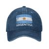 Nuovo Nuovo Cappellino da Baseball in Cotone Lavato per tifosi della Nazionale Argentina Regolabile Casual Cappello Sportivo Per tifosi di Calcio
