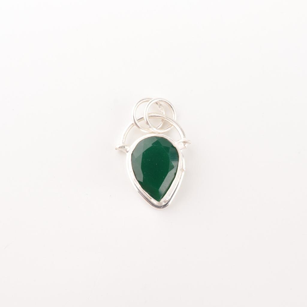 Green Onyx Gemstone 925 Sterling Silver Jewelry Handmade Pendant Bridesmaid Gift PP-56-21