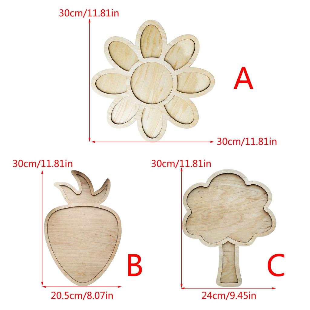 Wood Board Montessori Color Sorting Toy Wood Tray Plate for Kids Enhances Fine Motor Skill and Encourage Curiosity