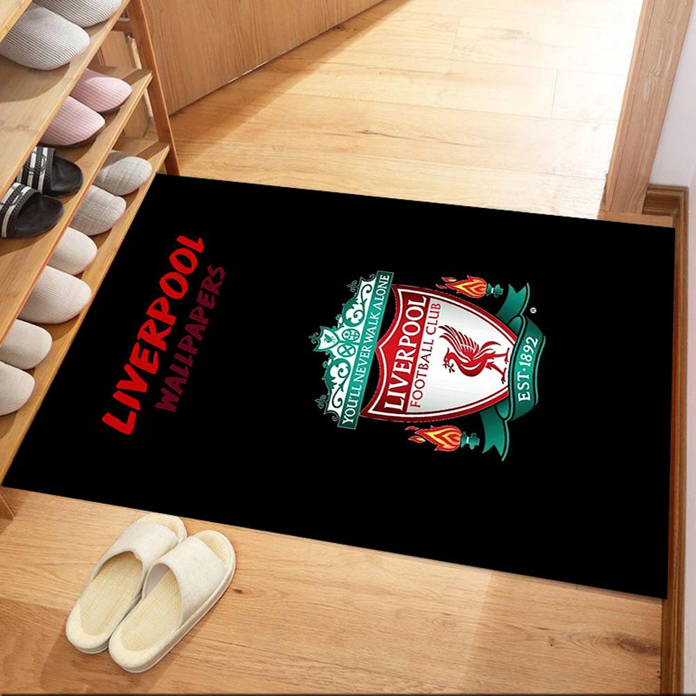 Liverpool Football Club Area Rug Design For Game Room Dormitory Balcony Foyer Antislip Carpet Office Home Decor Wedding Party Gift