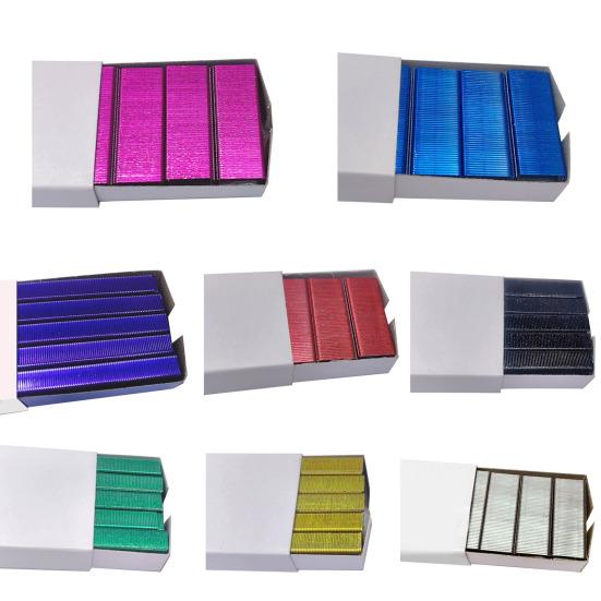 Green Colored Staple 3000 Refill for Desk Stapler 1000 Per Pack Total