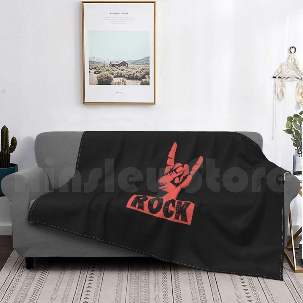 Music Blanket For Sofa Bed Travel Kids Black Man Women Music Bands Rock T Short Roll Stone
