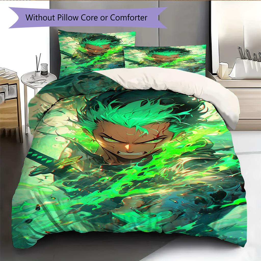 Cartoon Pattern Bedding Quilt Set Quilt Cover Pillowcase Home Decoration Birthday Gift (1 * Duvet Cover + 2 * Pillowcase, Without Core)