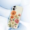 For iPhone 17 Case Beautiful Flowers Pattern Printing Straight Edge TPU Phone Back Cover