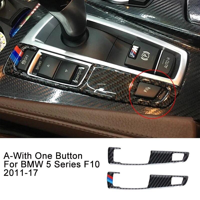 Autocolant decorativ din fibra de carbon pentru panou schimbător de viteze pentru mașină pentru BMW Seria 5 F10 2011-17 Accesorii de interior pentru stil auto