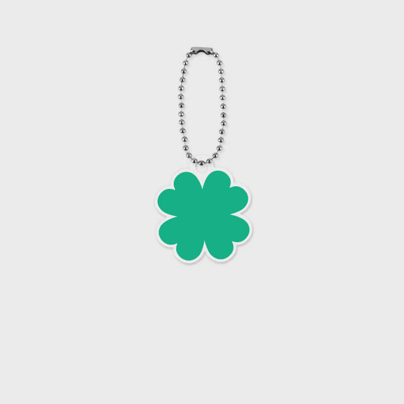 Green Clover Acrylic Keyring Single product