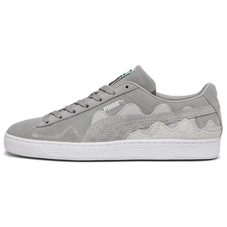 Puma Suede Series Comfortable Versatile Shock Absorbing Durable Low Top Sneakers Unisex Sneakers Gray 393257-03