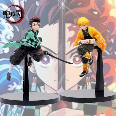 Anime Demon Slayer Kimetsu no Yaiba figurka Kamado Tanjirou Akční figurka Agatsuma Zenitsu Nezuko Bojovník PVC Model Hračky