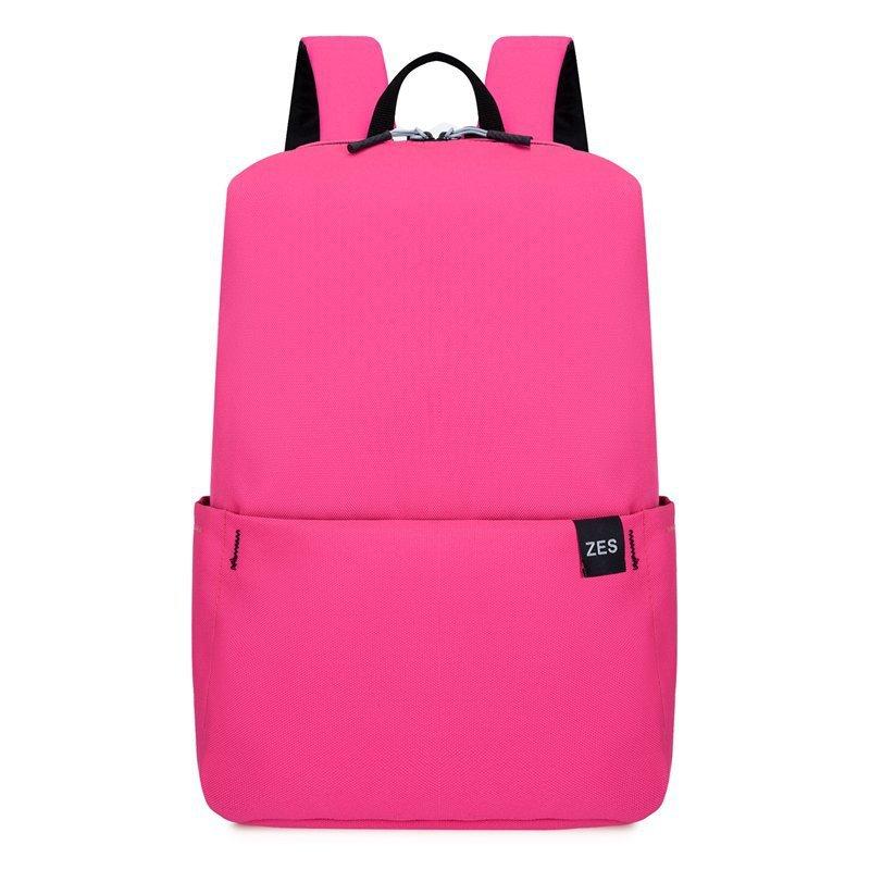 

Simple, fashionable and colorful small backpack, male student schoolbag, multi-color outdoor versatile travel bag, female ultra-light sports bag 23*13*53