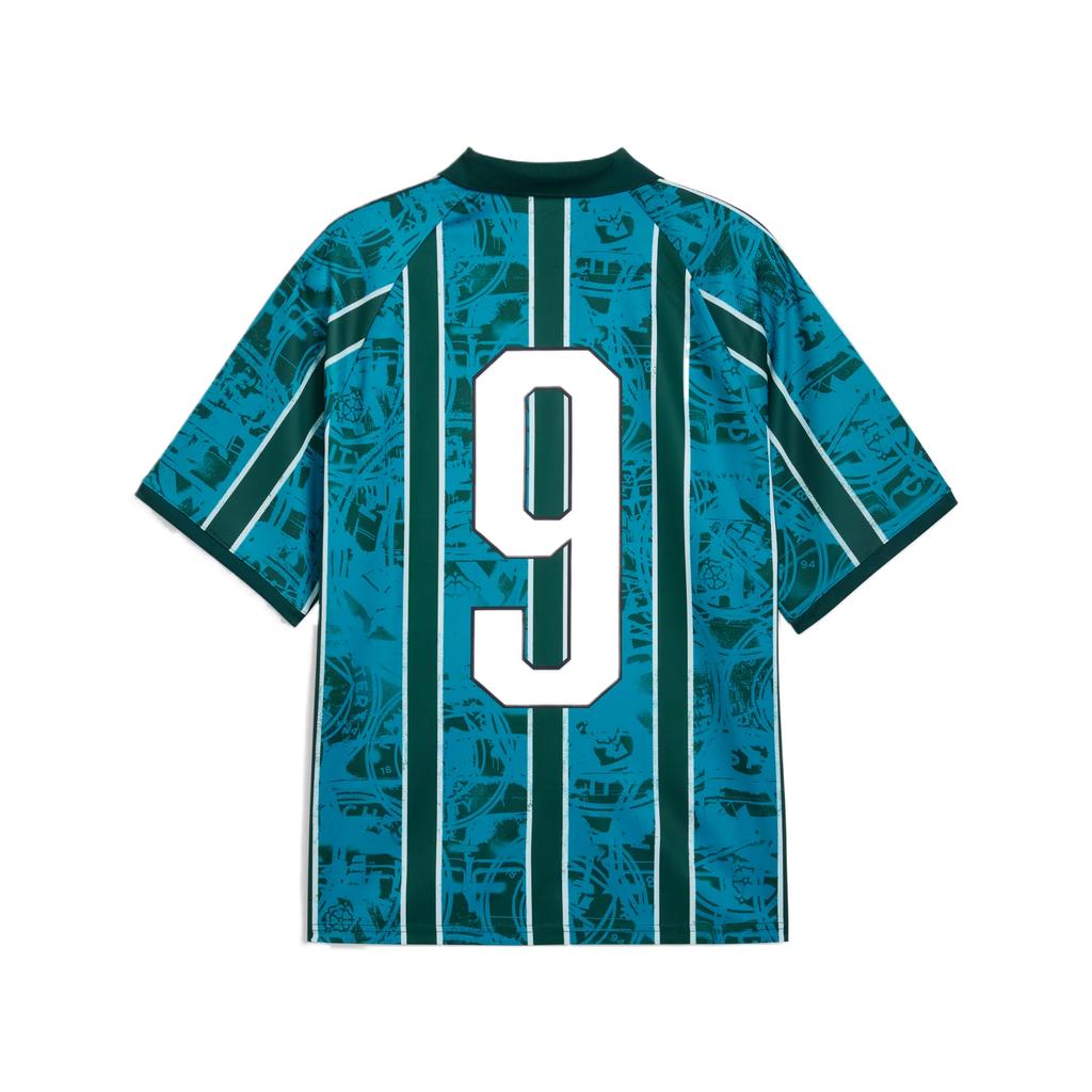 Puma Manchester City King Retro All Over Print Striped Loose Fit T-Shirt Men Tops 785878-16